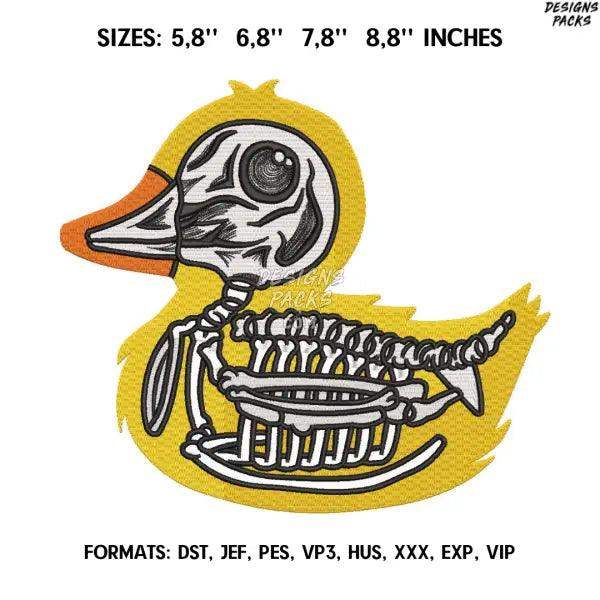 Duck Embroidery design file pes. Anime embroidery pattern. 5.8/ 6,8 /7,8 /8,8in. Digitizing pes design