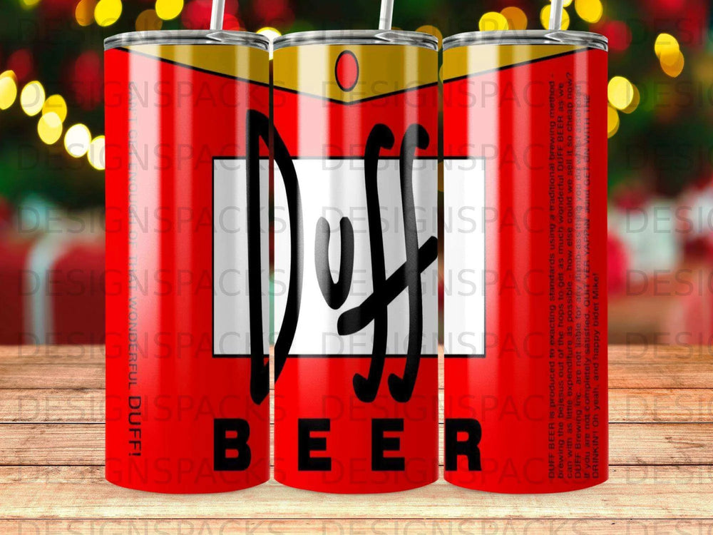Duff Beer Wonderful Drinkin' Tumbler Digital Wrap Design