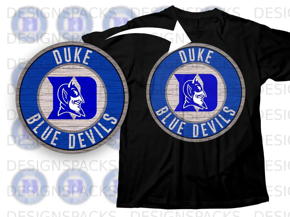 DUKE BLUE DEVILS Circular Logo T-Shirt for Fans