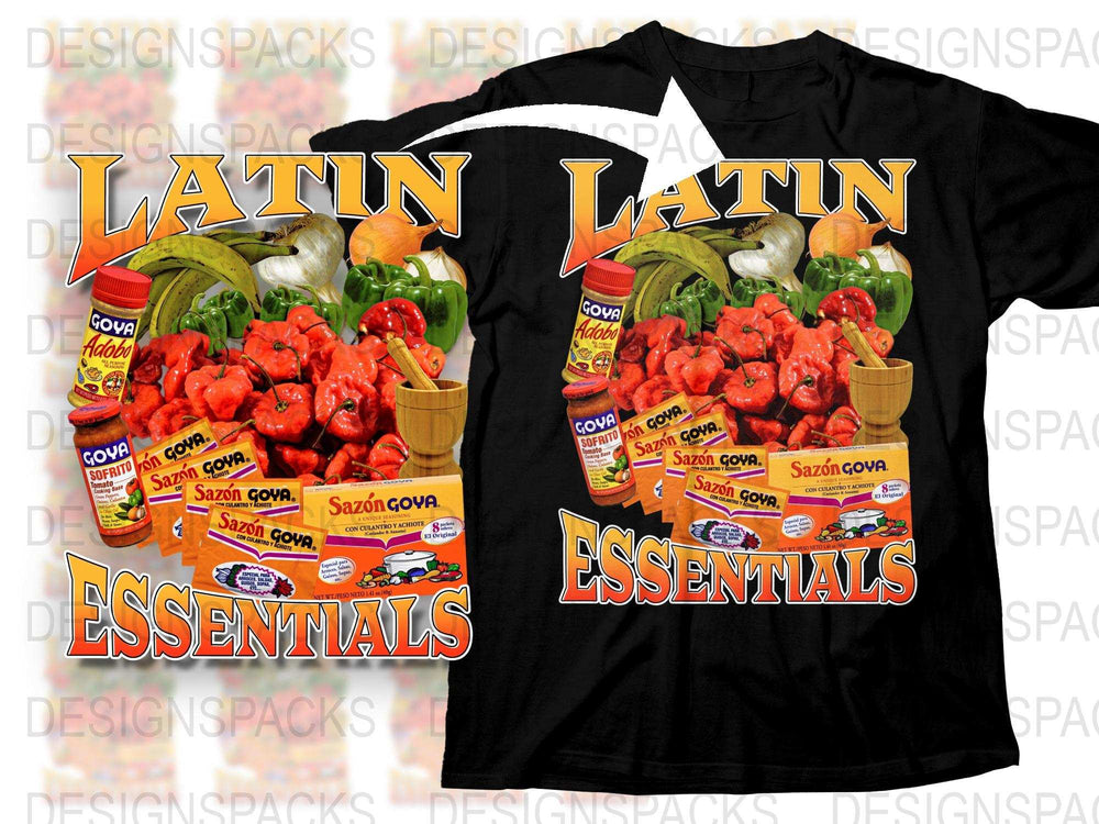 Latin Essentials Graphic T-Shirt, Sazon Goya Seasoning, Cultural Food Tee, Colorful Spice Design, Vibrant Casual Apparel
