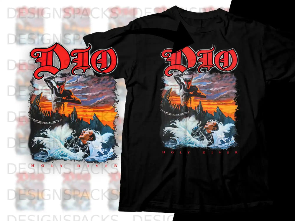Iconic Holy Diver Graphic T-Shirt Png Digital Download