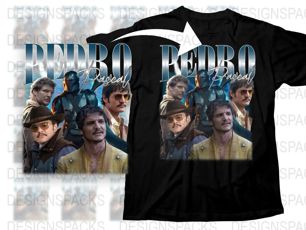 Vintage Pedro Pascal Fan T-Shirt, Retro Movie Actor Print, Classic Film Tee, Gift for Film Lovers