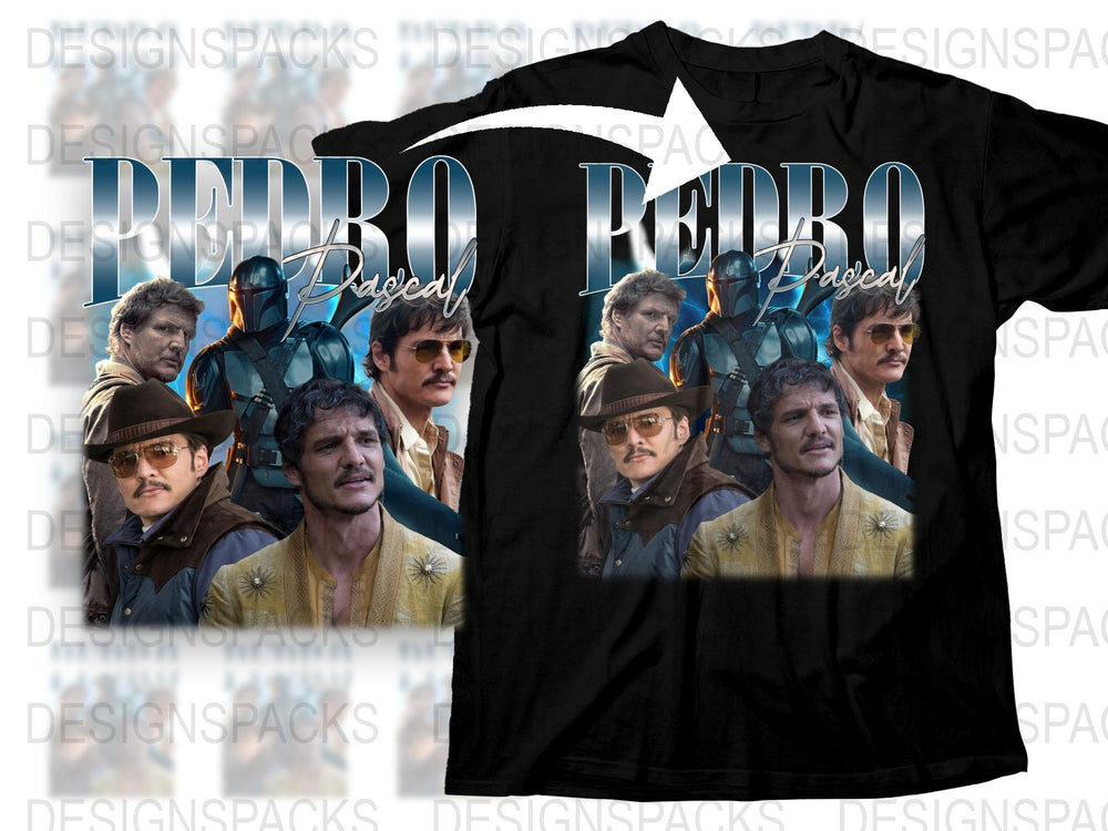 Vintage Pedro Pascal Fan T-Shirt, Retro Movie Actor Print, Classic Film Tee, Gift for Film Lovers