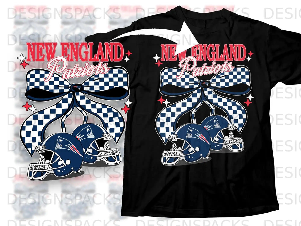 New England Patriots Checkered Ribbon Helmets Shirt
