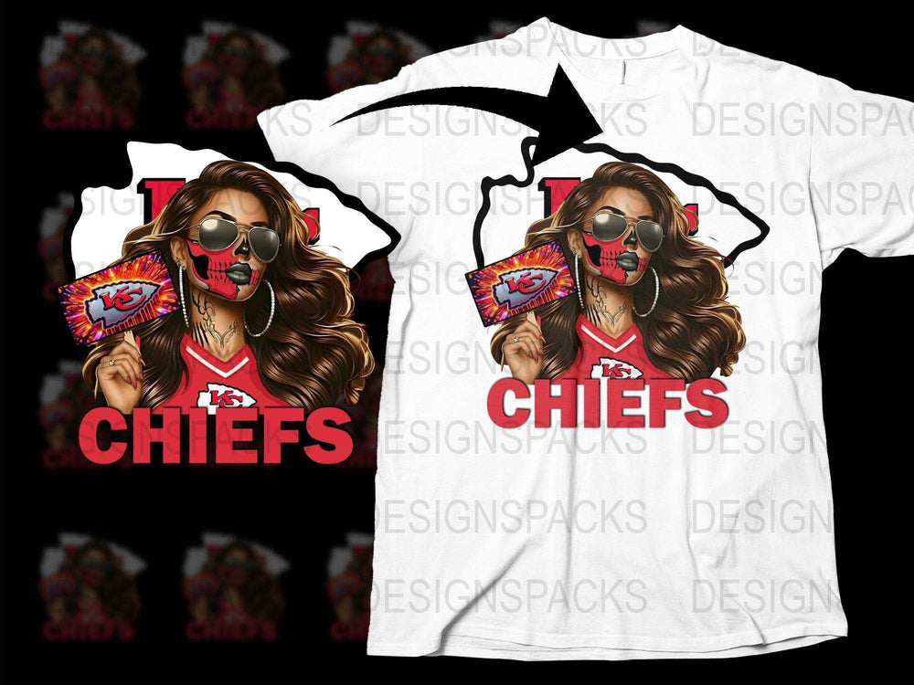Trendy Kansas City Chiefs Fan T-Shirt, Stylish Football Graphic Tee, Women's Sports Fashion Top