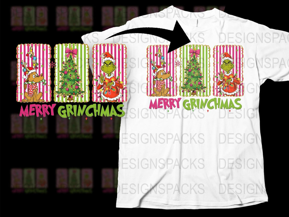 Merry Grinchmas T-Shirt, Funny Christmas Tee, Holiday Grinch Shirt, Family Matching Outfit, Xmas Gift Idea