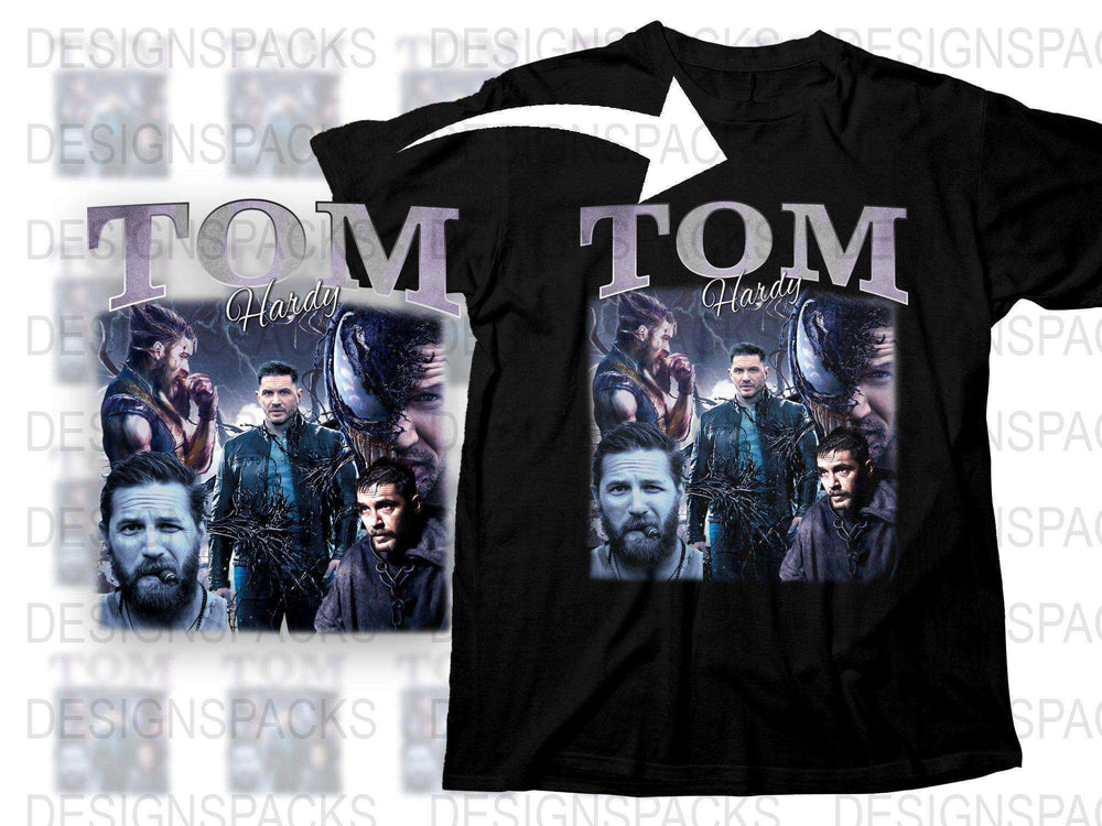 Tom Hardy Fan T-Shirt, Movie Collage Graphic Tee, Actor Inspired Fashion, Unique Gift Idea