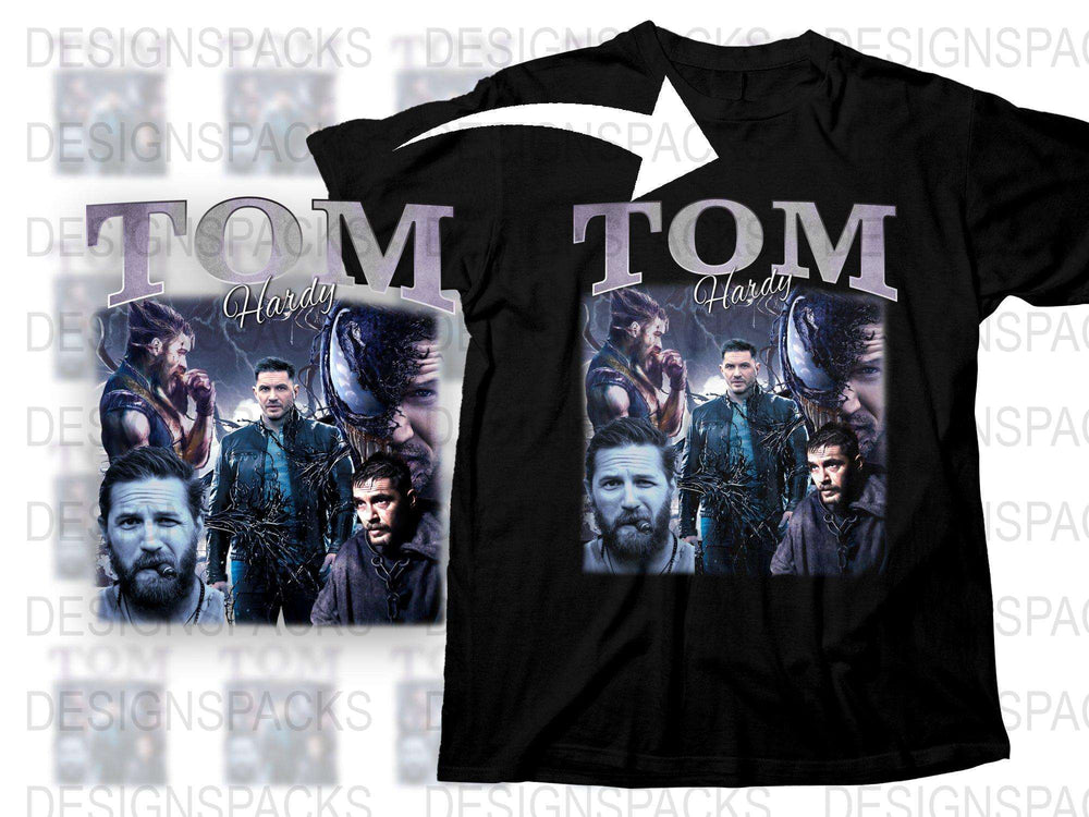 Tom Hardy Fan T-Shirt, Movie Collage Graphic Tee, Actor Inspired Fashion, Unique Gift Idea
