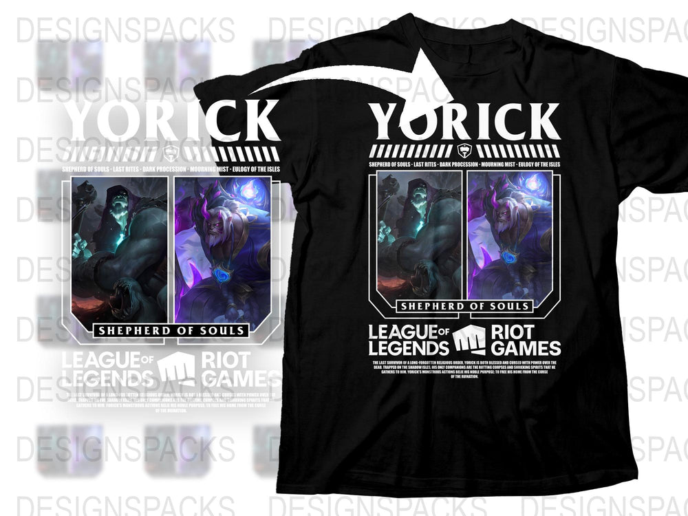 League of Legends Yorick T-Shirt, Shepherd of Souls Graphic Tee, Gamer Apparel, Riot Games Merchandise