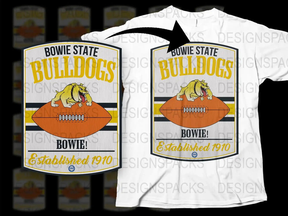 Bowie State Bulldogs T-Shirt, Vintage College Team Graphic Tee, Established 1910 Design