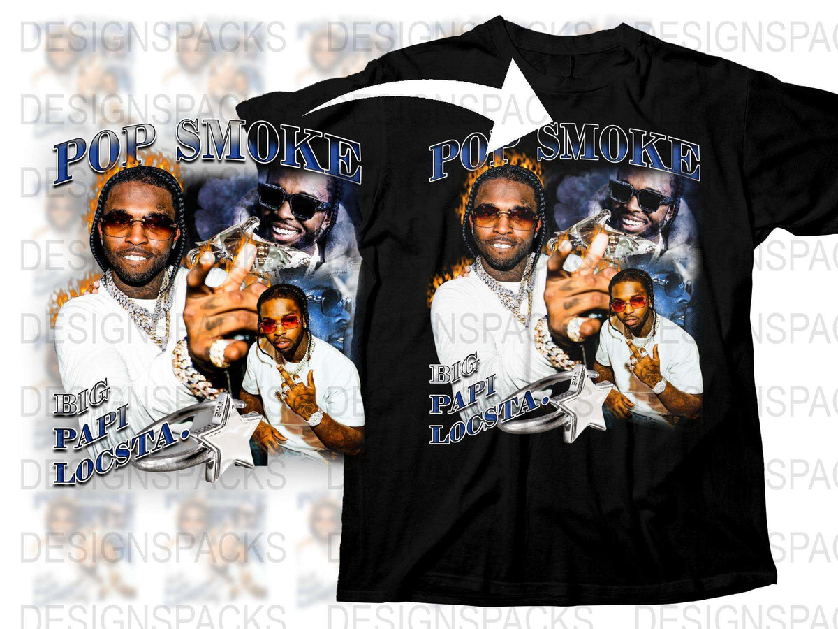 Pop Smoke Tribute T-Shirt, Hip Hop Artist Graphic Tee, Unisex Black Cotton Shirt, Music Fan Apparel