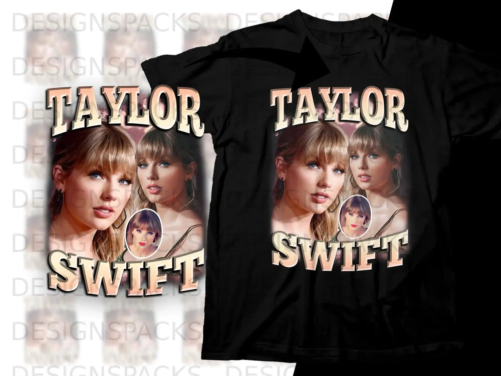 Taylor Swift album cover t-shirt design.