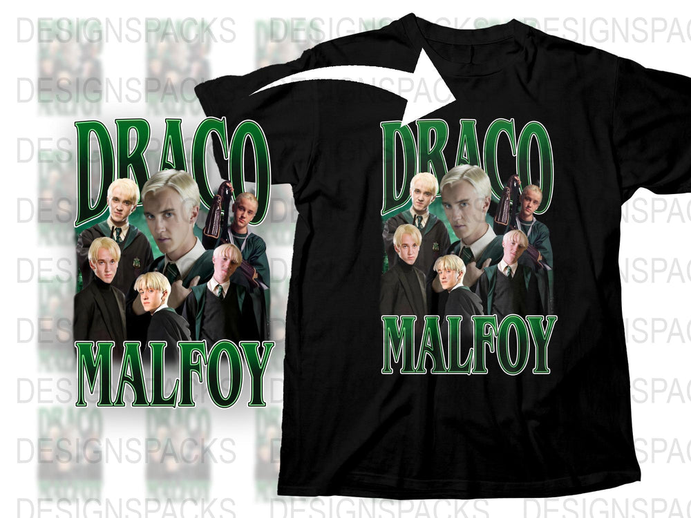 Draco Malfoy T-Shirt, Harry Potter Inspired Fan Merch, Movie Character Tee, Gift for Fans
