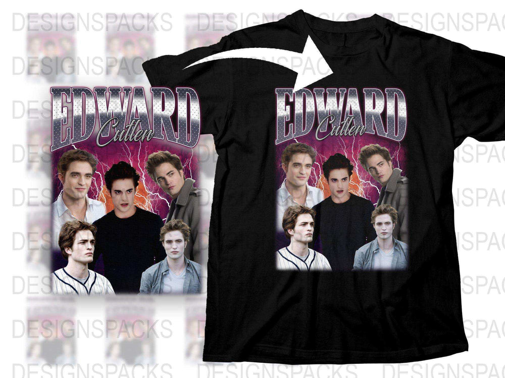 Edward Cullen Graphic T-Shirt, Twilight Saga Movie Tee, Fan Merchandise, Mens and Womens Sizes