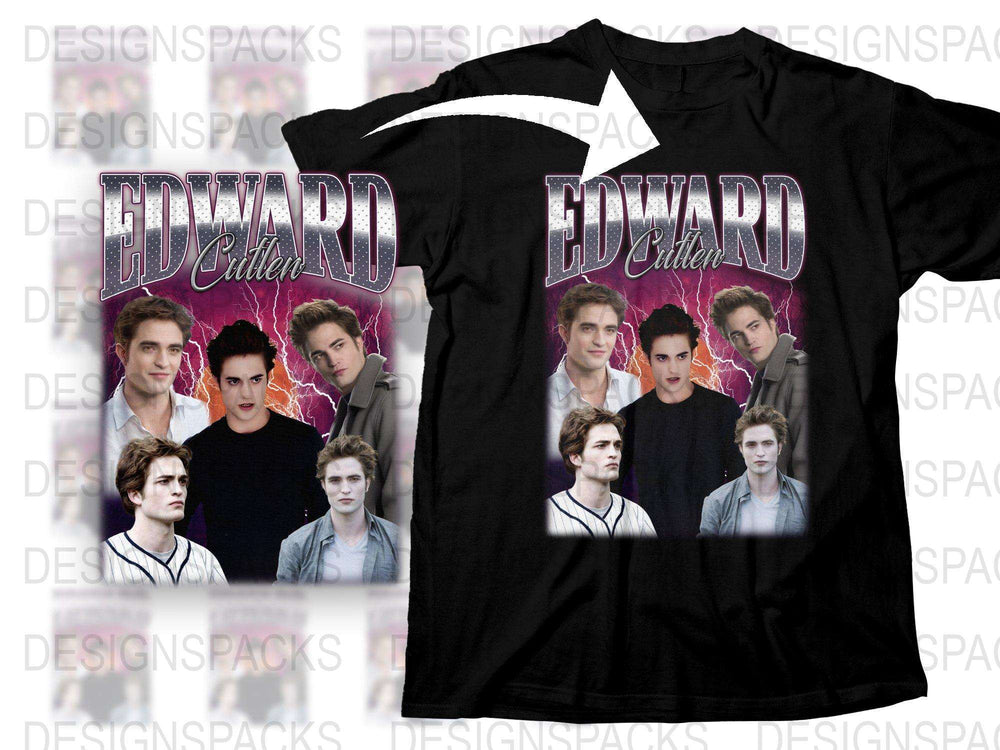 Edward Cullen Graphic T-Shirt, Twilight Saga Movie Tee, Fan Merchandise, Mens and Womens Sizes