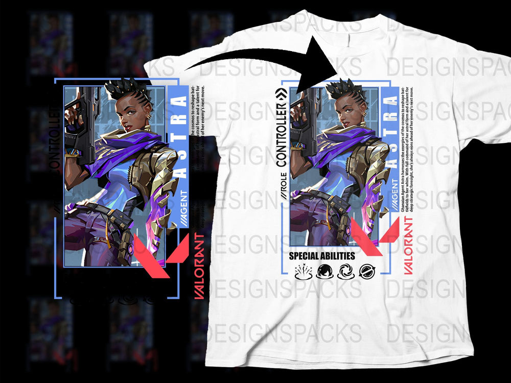 Cyberpunk Hero Graphic T-Shirt, Futuristic Warrior Design, Colorful Short Sleeve Shirt for Gamers and Sci-Fi Fans