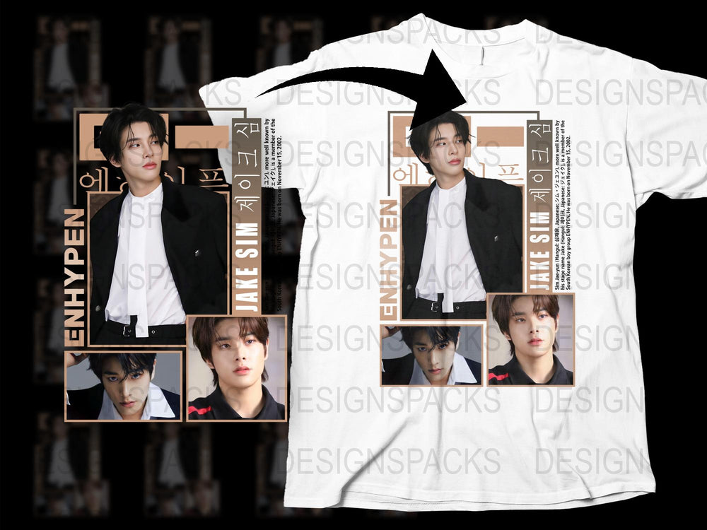 Stylish Graphic T-Shirt with Modern Celeb Portrait Design, Unique Photo Collage, Trendy Fashion Top for Fans