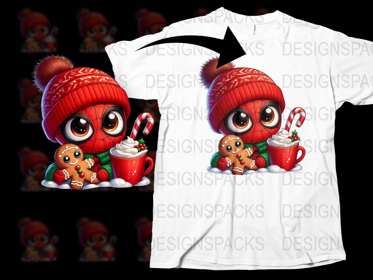 Cute Cartoon Owl Christmas T-Shirt, Winter Holiday Kids Tee, Red Hat Owl Graphic, Festive Clothing Gift Ideas