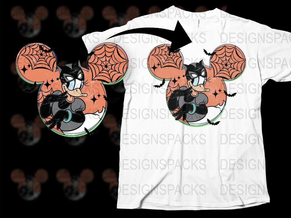 Halloween Bat Design T-Shirt, Spooky Cartoon Character Apparel, Fun October Clothing Item, Unique Graphic Tee