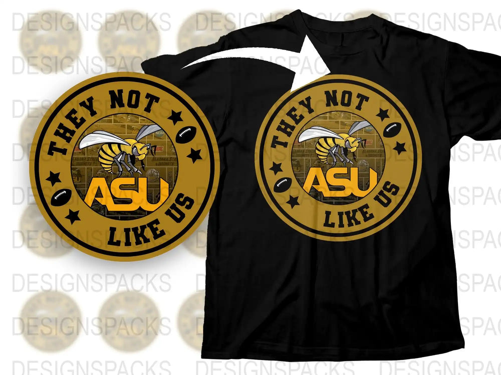 ASU Inspired Bee Design T-Shirt, Unisex Black and Yellow Graphic Tee, College Style Bold Print Shirt