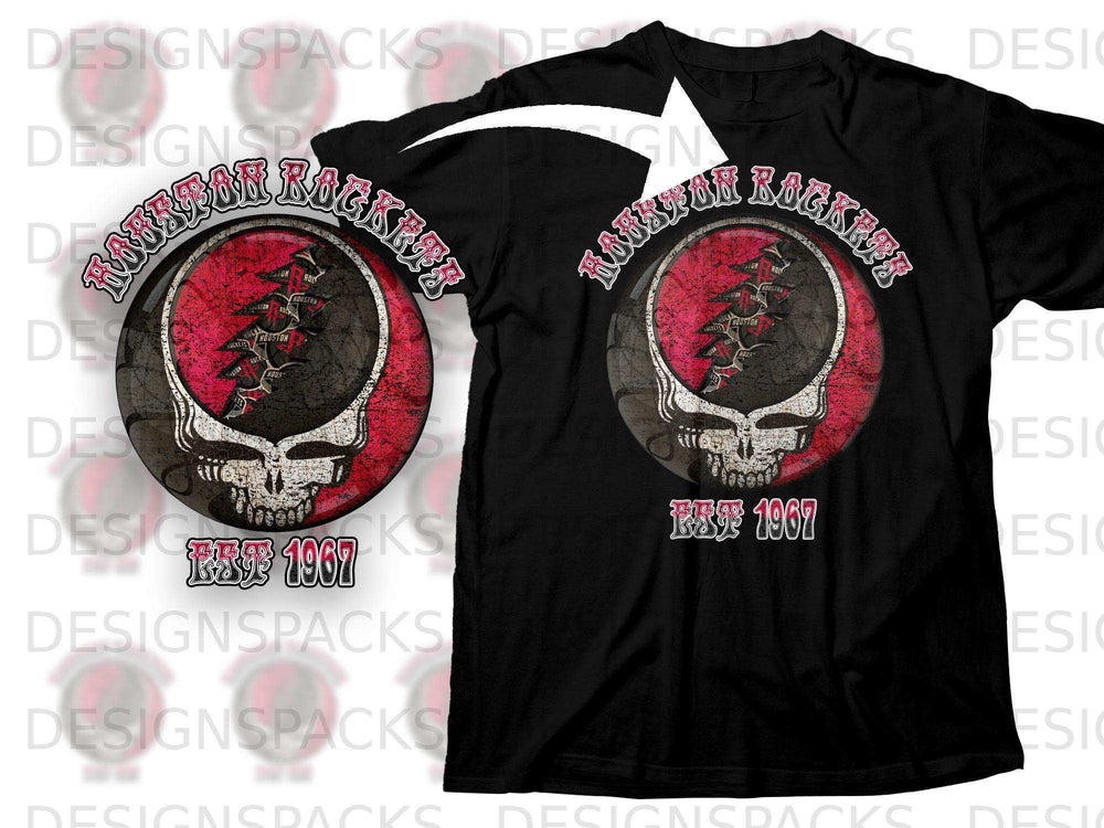 Rockton Rockers Skull Design EST 1967 T-Shirt Product