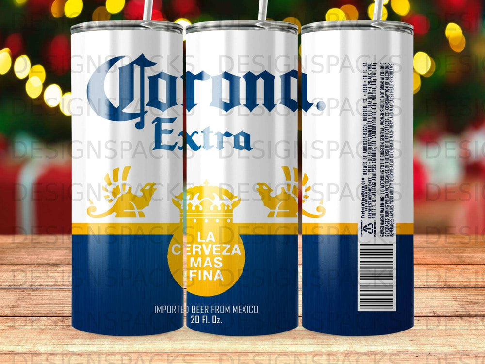 Corona Extra imported beer from Mexico, 20 fl. oz. tumbler.