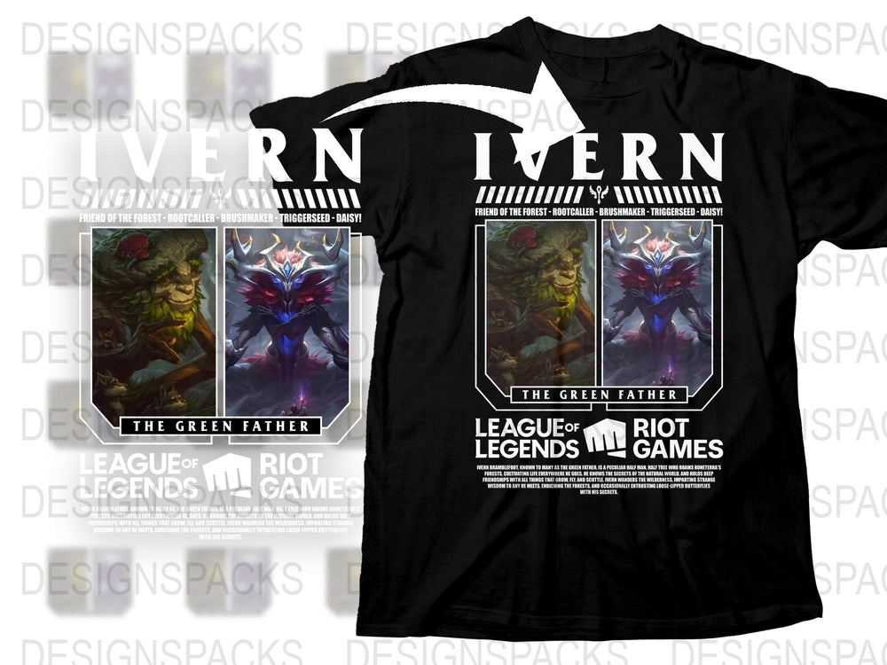 League of Legends Ivern T-Shirt, Riot Games Official Merch, The Green Father Graphic Tee