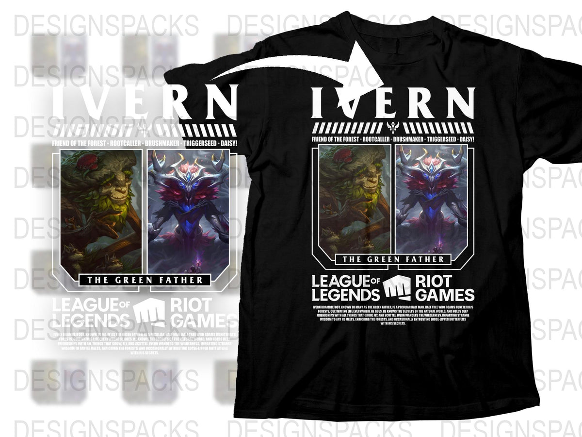 League of Legends Ivern T-Shirt, Riot Games Official Merch, The Green Father Graphic Tee