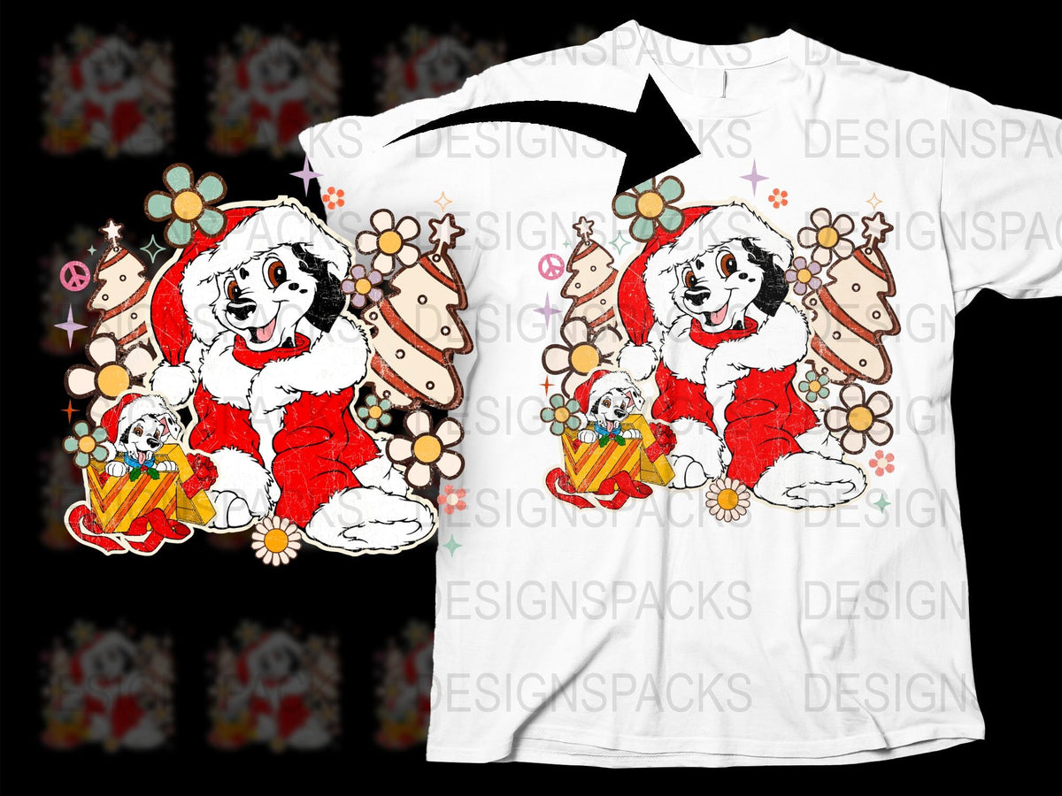 Christmas Dog T-Shirt, Santa Costume Puppy Graphic Tee, Holiday Pet Apparel, Festive Animal Print Shirt