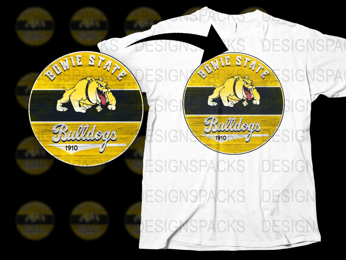 Bowie State University Bulldogs Graphic T-Shirt, Vintage Logo, College Apparel, Casual Wear, 1910 Logo, Unisex Tee