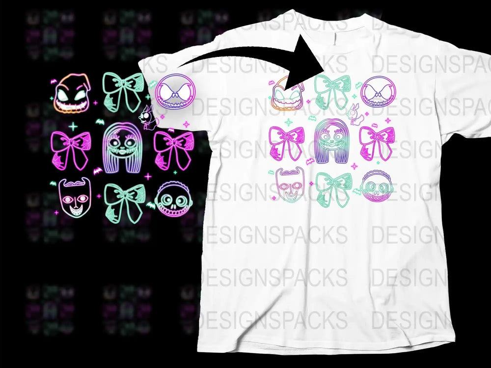 Gothic Skull Bow T-Shirt, Trendy Emo Punk Graphic Tee, Unisex Black and Purple Skull Design Shirt