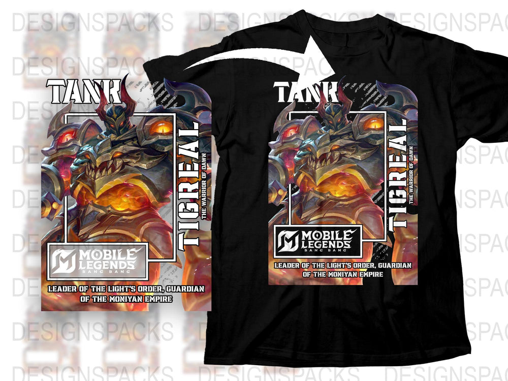 Mobile Legends Tigreal Graphic T-Shirt, Leader of Light Order, Moniyan Empire Tee