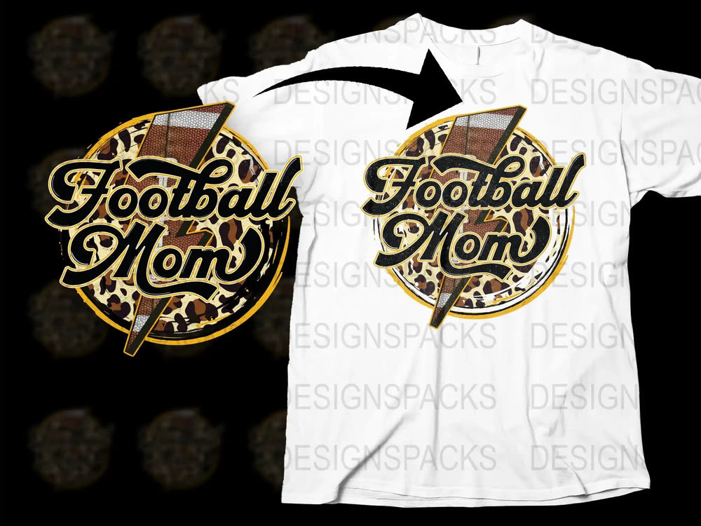Football Mom T-Shirt, Sports Fan Apparel, Gift for Mom, Soccer Graphic Tee, White Cotton Shirt