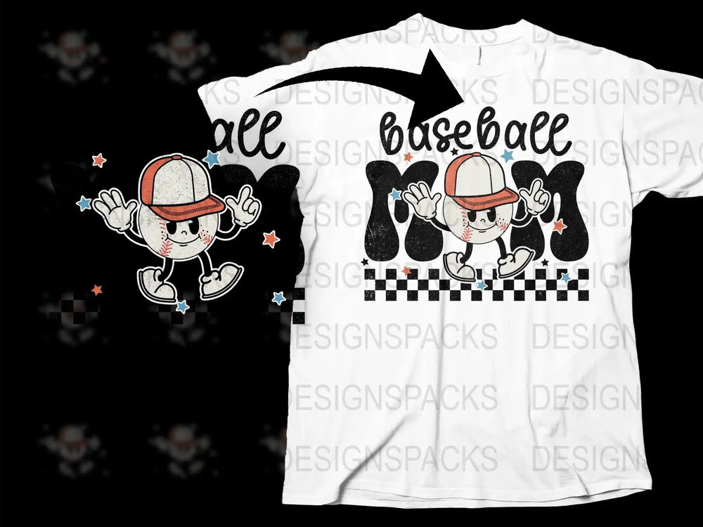 Kids Baseball T-Shirt, Cartoon Player Graphic, Casual Sports Tee, Boys White Top with Cute Baseball Print, Trendy Youth Apparel