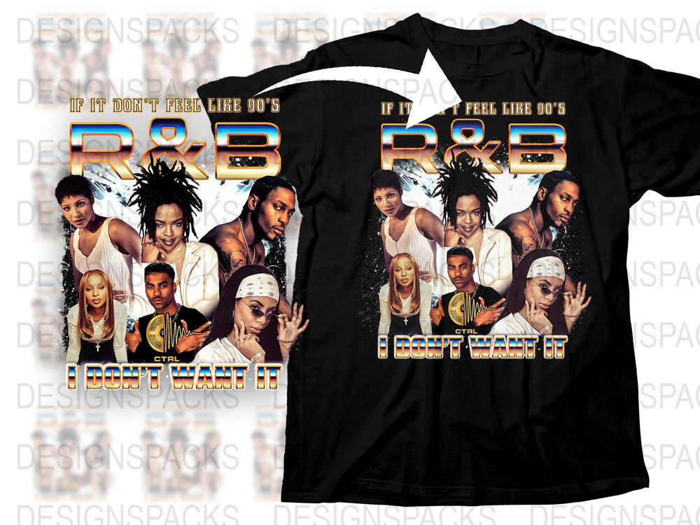Vintage 90s RandB T-Shirt, Retro Music Fan Tee, Iconic Hip Hop Artists Shirt, Unisex Black Top