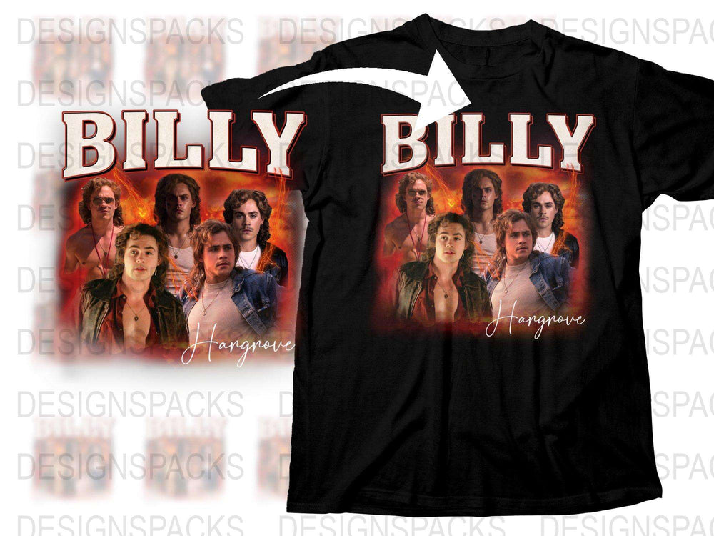 Billy Stranger Things Inspired T-Shirt, Vintage Graphic Tee, Retro 80s Style, Fan Merchandise
