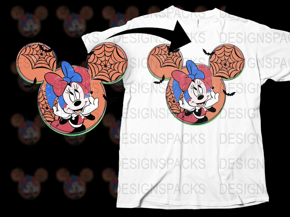 Halloween Mickey Mouse T-Shirt, Spooky Cartoon Character Tee, Unisex Kids and Adult Sizes, Unique Disney Inspired Apparel