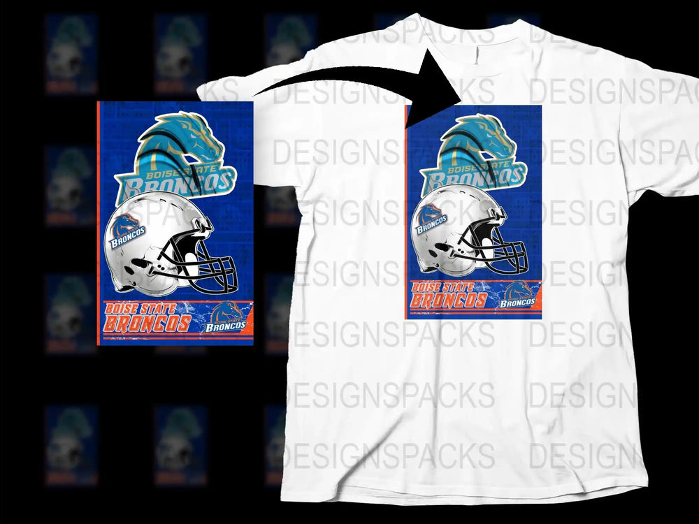 Boise State Broncos Graphic T-Shirt, College Football Team Apparel, Sports Fan Gear