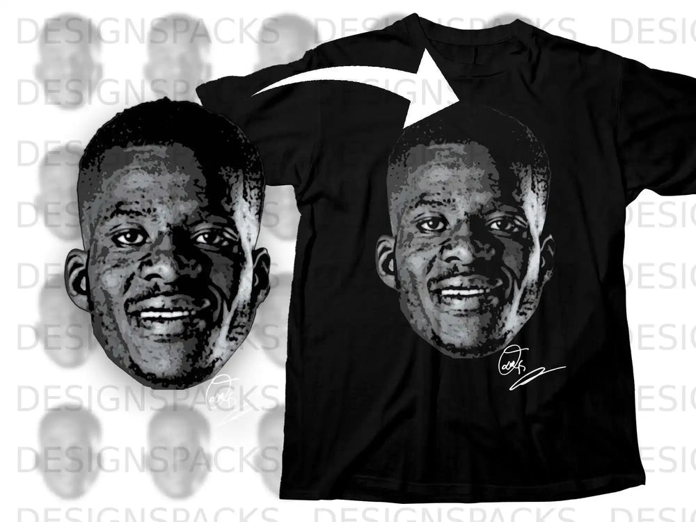 Iconic Face Graphic Tee with Signature Design