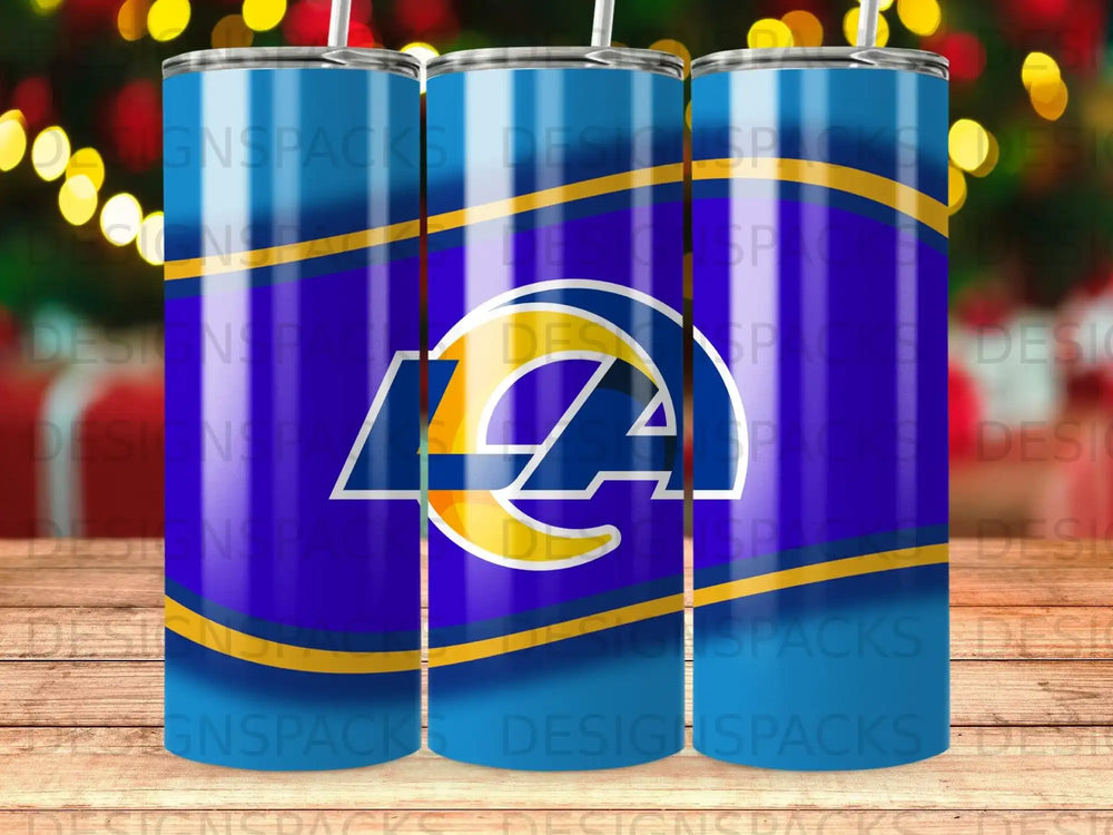 Los Angeles Rams LA symbol blue gold stripe design product type