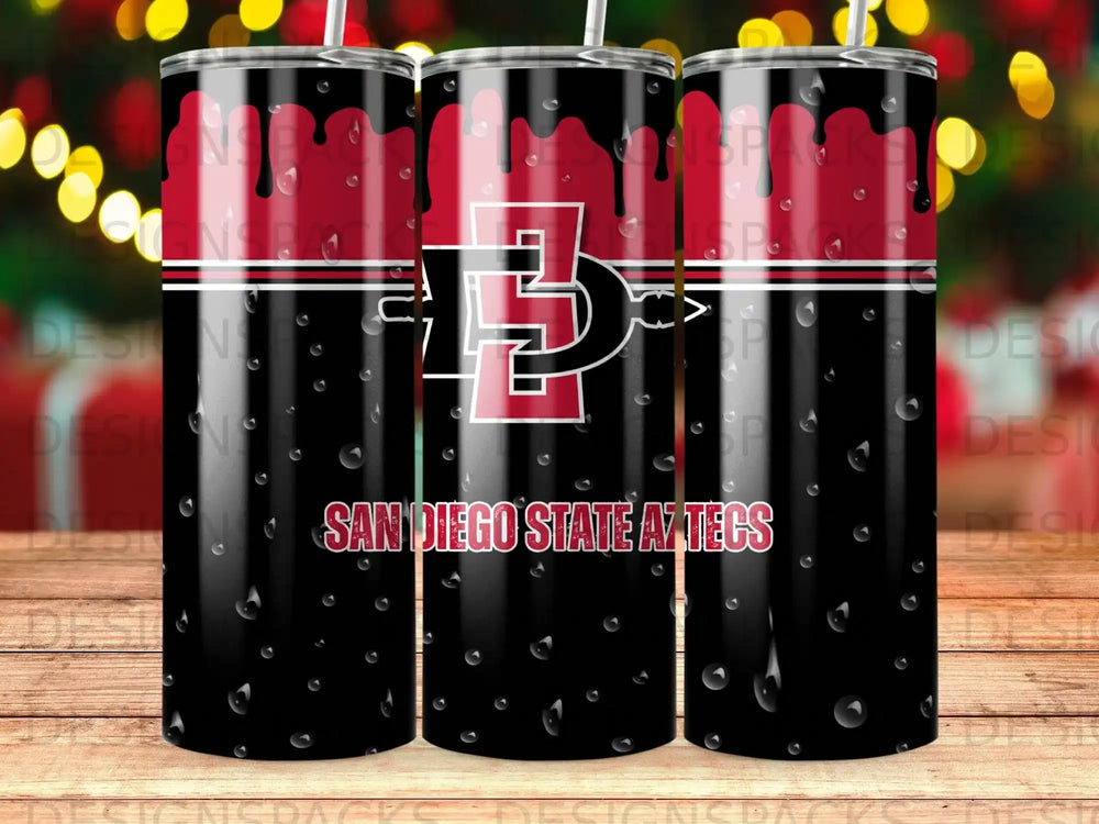 San Diego State Aztecs Black Red Drip Water Droplets product type