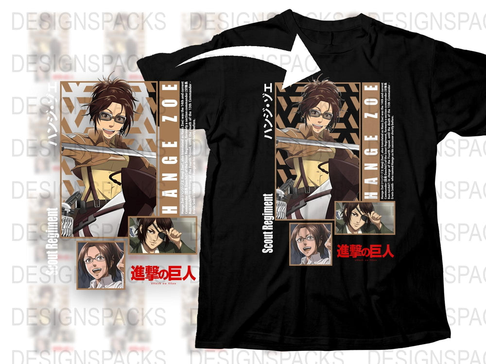 Attack on Titan Hange Zoe Anime T-Shirt, Unisex Cotton Tee, Fan Merchandise