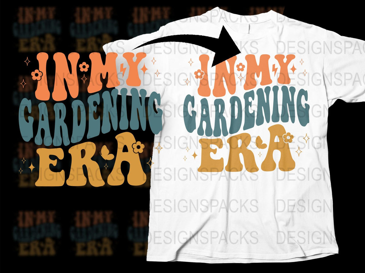Colorful Gardening T-Shirt, Funny 'In My Gardening Era' Graphic Tee, Unique Gardener Gift Idea