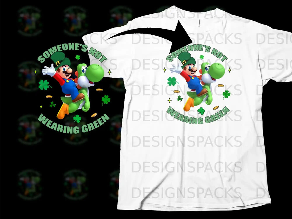 Someone's Not Wearing Green Mario Yoshi Shamrocks product type