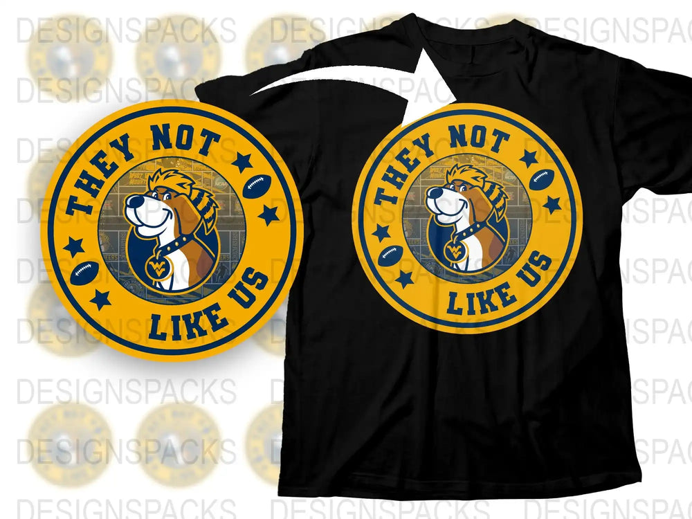 They Not Us Graphic T-Shirt, Cool Dog Logo, Trendy Animal Tee, Urban Streetwear, Unisex Fashion Top, Casual Black Shirt