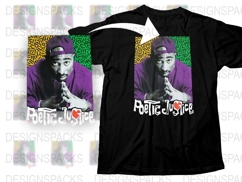 Poetic Justice Graphic T-Shirt, Vintage Hip Hop Tee, 90s Rap Music Shirt, Urban Streetwear, Unisex Black Cotton Top