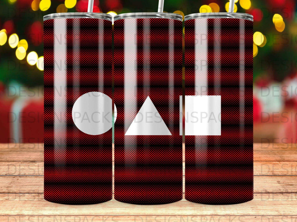 Red Black Plaid Geometric Circle Triangle Square product type