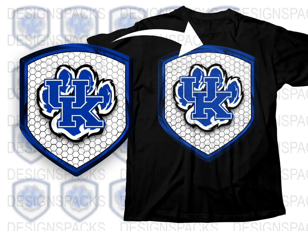 University of Kentucky UK Logo T-Shirt, Black Sports Tee, College Fan Apparel, Gift for Students
