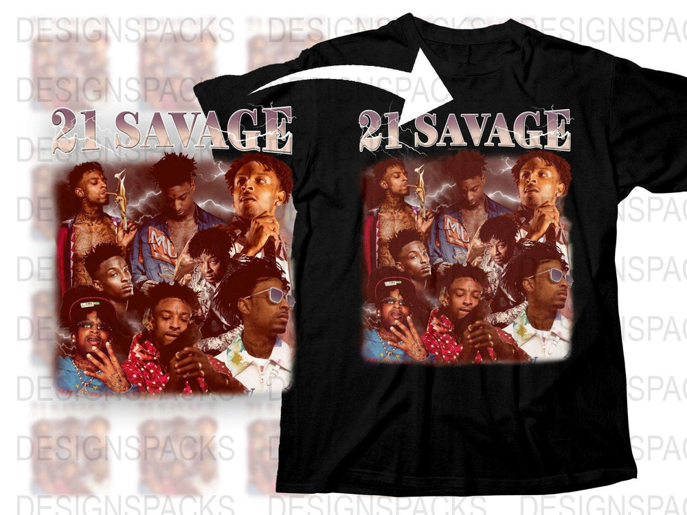 21 Savage Graphic T-Shirt, Hip Hop Artist Fan Merchandise, Music Inspired Black Tee, Urban Streetwear Style Clothing, Gift for Music Lovers