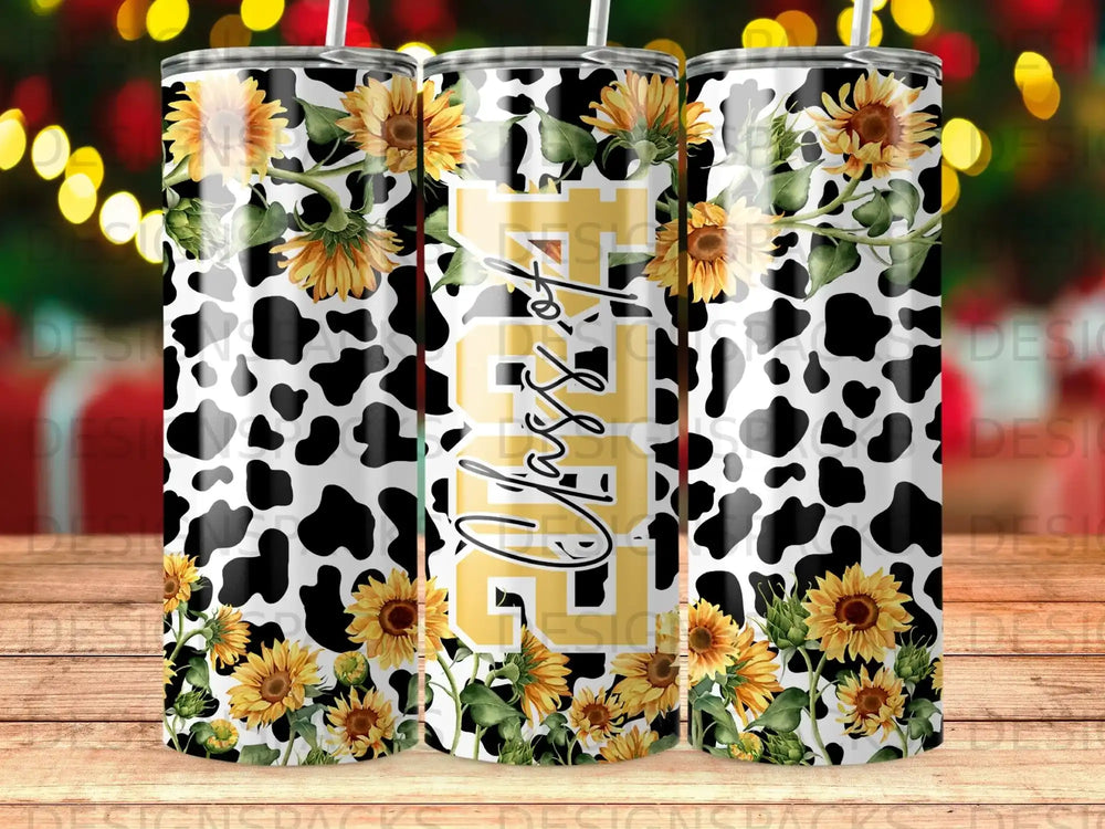 Cow Print Sunflowers Cheer Tumbler product type